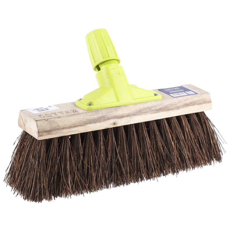 1 pcs - Cottam Broom, Red With Bassine, Cane Bristles for Industrial, Yard