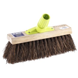 1 pcs - Cottam Broom, Red With Bassine, Cane Bristles for Industrial, Yard