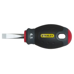 1 pcs - Stanley Slotted Stubby Screwdriver, 6.5 mm Tip, 30 mm Blade