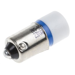 1 pcs - RS PRO Blue LED Indicator Lamp, 230V ac, BA9s Base, 10mm Diameter, 105mcd