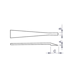 1 pcs - ideal-tek 115 mm, PA66/CF30 (Tip), Plastic (Body), Flat, ESD Tweezers