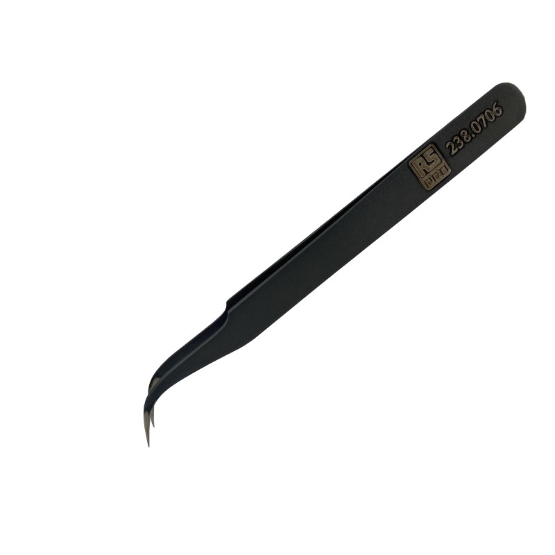 1 pcs - RS PRO 120 mm, Low Carbon Austenitic Steel, Fine, ESD Tweezer