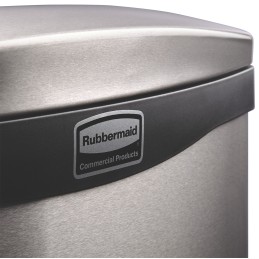 1 pcs - Rubbermaid Commercial Products Slim Jim 50L Chrome Pedal Stainless Steel Waste Bin