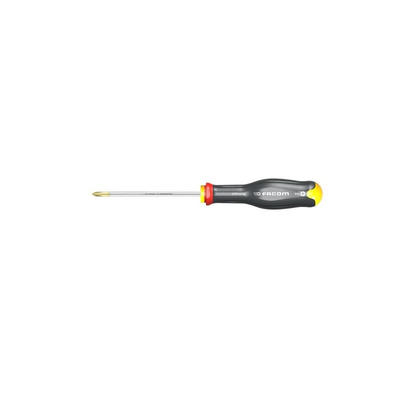 1 pcs - Facom Phillips Screwdriver, PH2 Tip, 100 mm Blade, 220 mm Overall