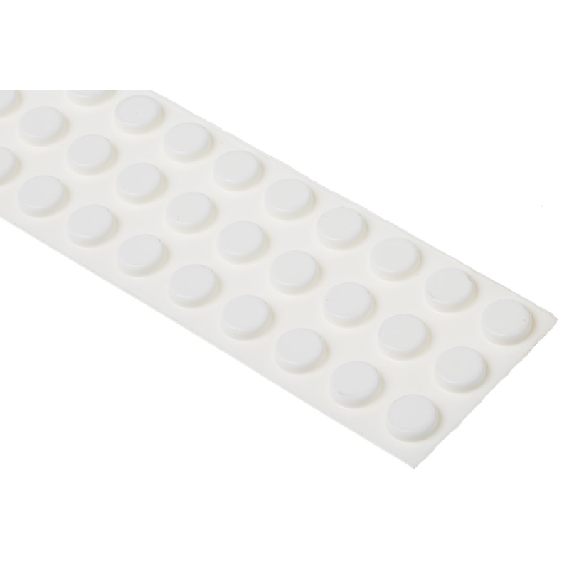 1 Bag of 75 - RS PRO Cylindrical PUR Self Adhesive Feet, 9.5mm diameter x 3.2mm height