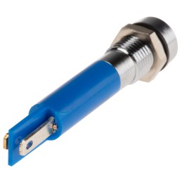 1 pcs - RS PRO Blue Panel Mount Indicator, 220V ac, 8mm Mounting Hole Size, IP67