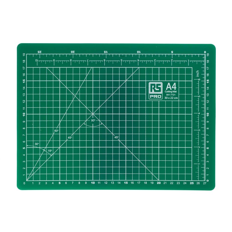 1 pcs - RS PRO 10mm Green Cutting Mat, L300mm x W220mm