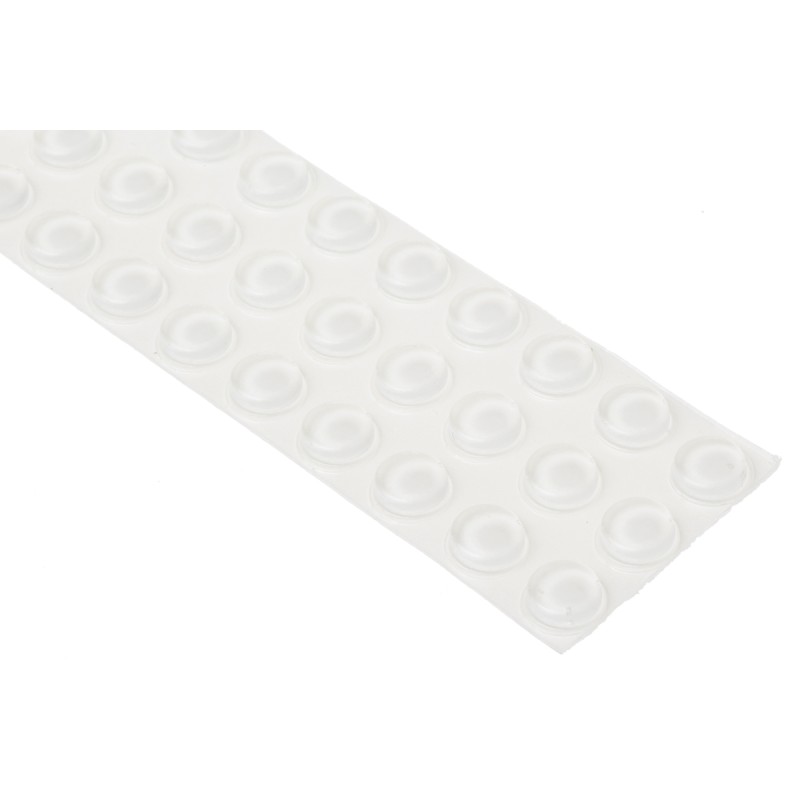 1 Bag of 75 - RS PRO Cylindrical PUR Self Adhesive Feet, 9.5mm diameter x 3.2mm height