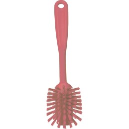 1 pcs - Vikan Medium Bristle Pink Scrubbing Brush, 23mm bristle length, PET bristle material