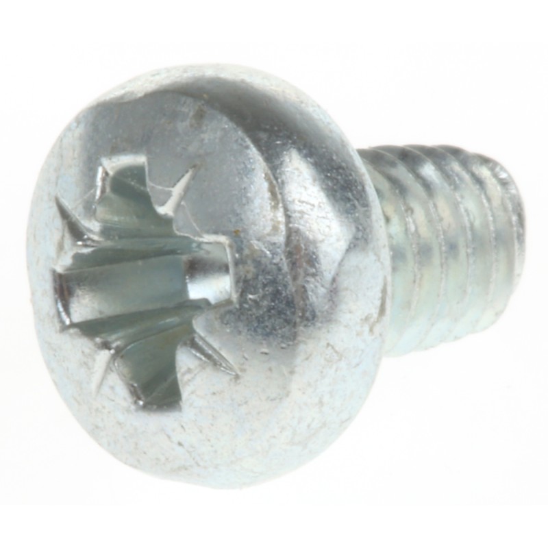 1 Bag of 100 - RS PRO Bright Zinc Plated, Clear Passivated Steel Pan Head Thread Forming Screw, M4 x 6mm Long