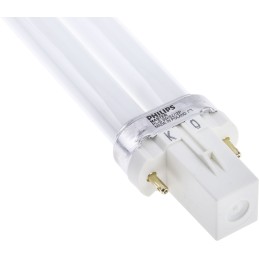 1 pcs - G23 Twin Tube Shape CFL Bulb, 9 W, 2700K, Warm White Colour Tone