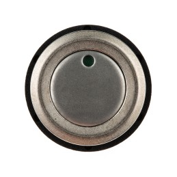 1 pcs - Schurter MCS 19 Series Illuminated Push Button Switch, Momentary, Panel Mount, 19mm Cutout, SPST, Green LED, 48V dc