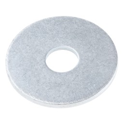 1 Bag of 100 - Bright Zinc Plated Steel Mudguard Washers, M8