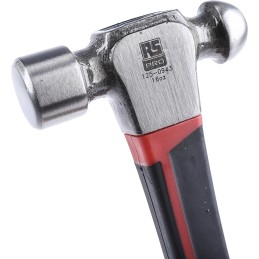 1 pcs - RS PRO Carbon Steel Ball-Pein Hammer with Fibreglass Handle, 450g
