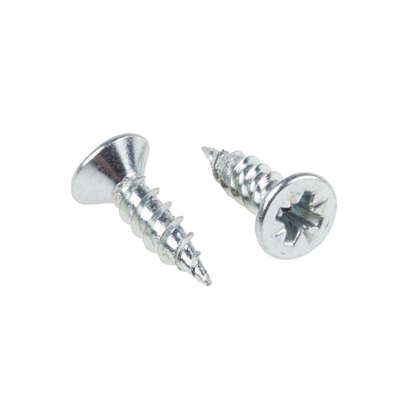 1 Bag of 100 - RS PRO Pozidriv Countersunk Steel Wood Screw Bright Zinc Plated, No. 8 Thread, 5/8in Length