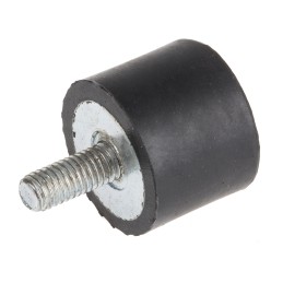 1 Bag of 8 - RS PRO M5 Anti Vibration Mount, Male to Female Bobbin with 17.18kg Compression Load