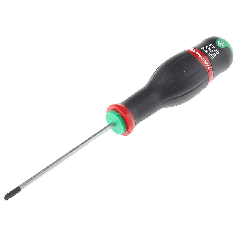 1 pcs - Facom Torx Screwdriver, T20 Tip, 100 mm Blade, 220 mm Overall