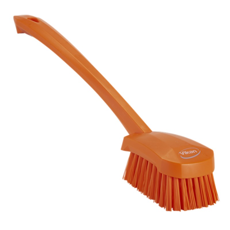 1 pcs - Vikan Hard Bristle Orange Scrubbing Brush, 36mm bristle length, Polyester bristle material