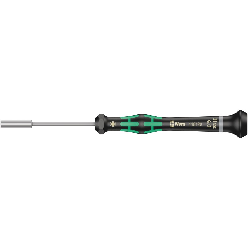 1 pcs - Wera Hexagon Nut Driver, 4 mm Tip, 60 mm Blade, 157 mm Overall