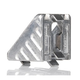 1 Box of 100 - Bosch Rexroth M8 Angle Bracket Connecting Component, Strut Profile 40 mm, Groove Size 10mm