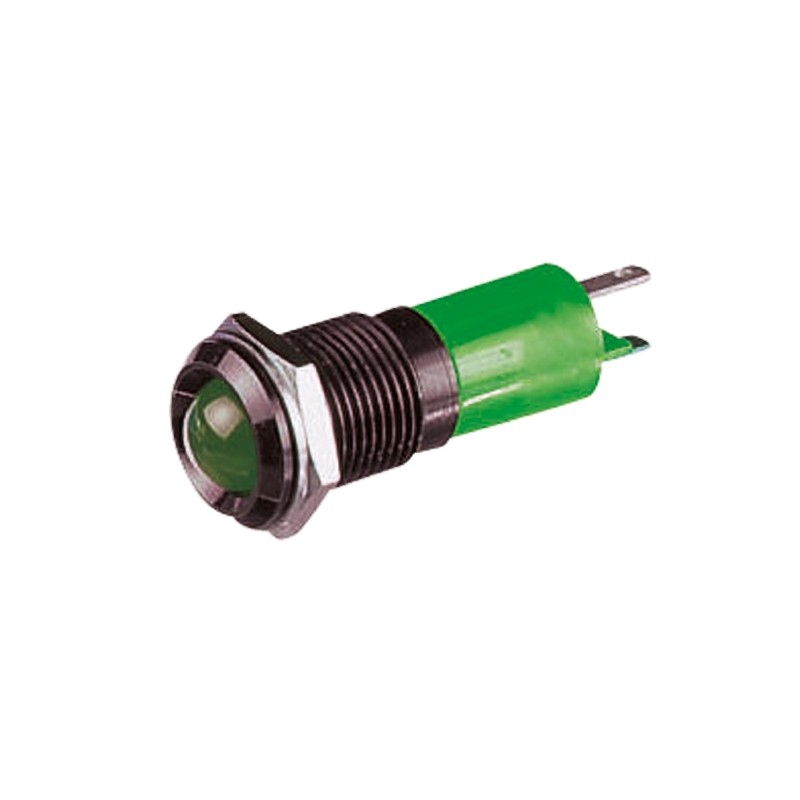 1 pcs - CML Innovative Technologies Green Panel Mount Indicator, 12V, 14mm Mounting Hole Size