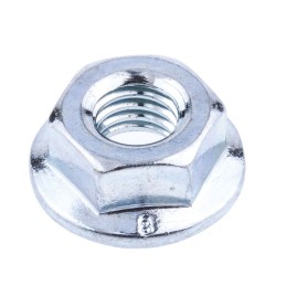 1 Bag of 100 - RS PRO, Bright Zinc Plated Steel Flanged Hex Nut, DIN 6923, M6