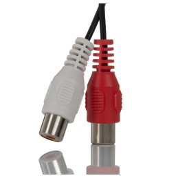 1 pcs - StarTech.com Male 3.5mm Stereo Jack to Female RCA x 2 Aux Cable, Black, 150mm