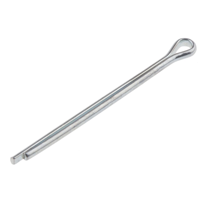 1 Bag of 100 - RS PRO 25.4mm Bright Zinc Plated Steel Split Pin, 1.6mm Diameter