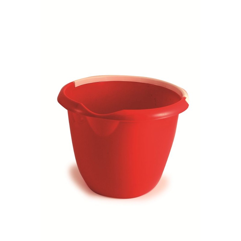 1 pcs - 10L Plastic Red Bucket With Handle