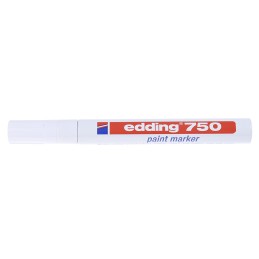 1 pcs - Edding White 2 - 4mm Medium Tip Paint Marker Pen for use with Glass, Metal, Plastic, Wood