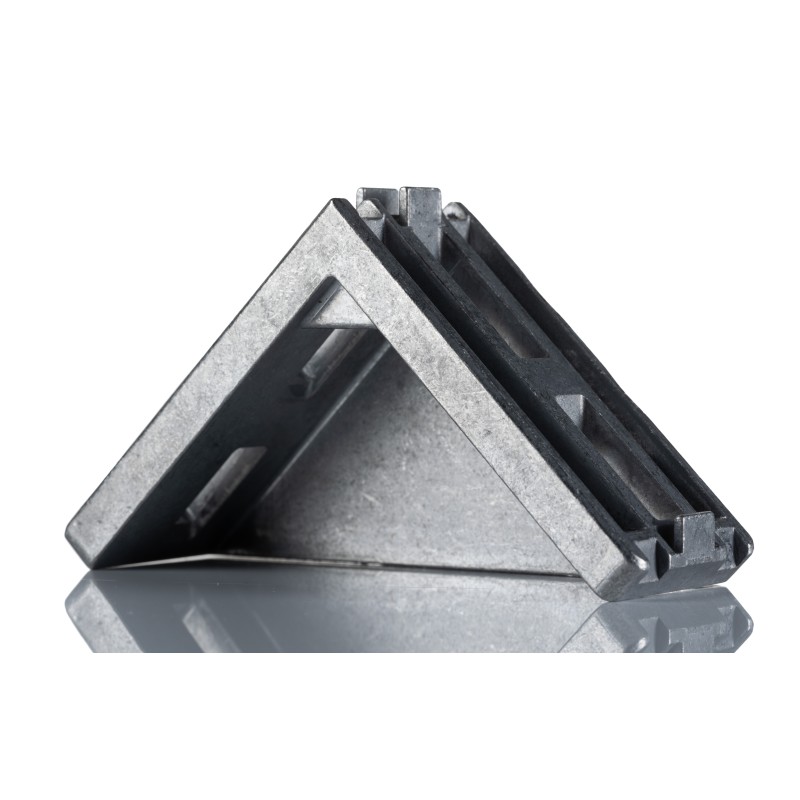 1 Box of 20 - Bosch Rexroth M8 Angle Bracket Connecting Component, Strut Profile 45 mm, Groove Size 10mm