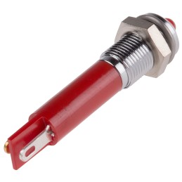 1 pcs - RS PRO Red Panel Mount Indicator, 12V dc, 6mm Mounting Hole Size, Solder Tab Termination