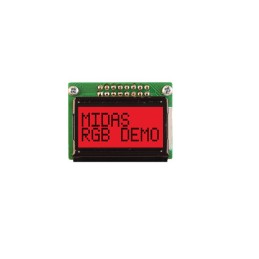 1 pcs - Midas MD20805B6W-FPTLRGB LCD LCD Display, 2 Rows by 8 Characters