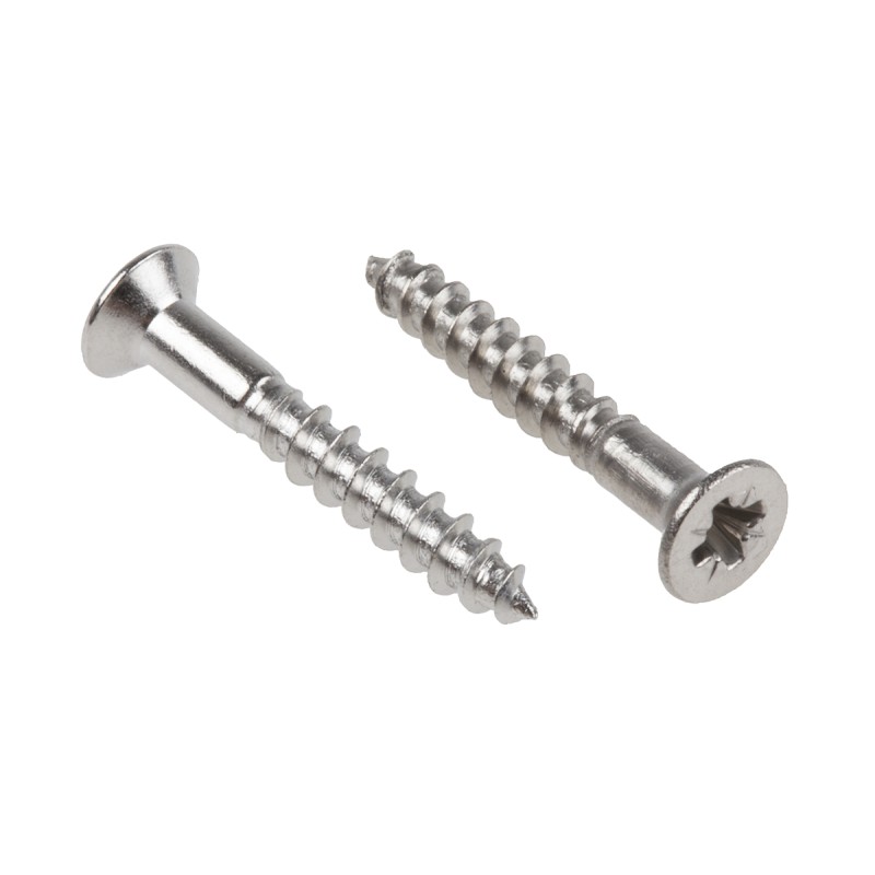 1 Bag of 100 - RS PRO Pozidriv Countersunk Stainless Steel Wood Screw, A2 304, 3mm Thread, 20mm Length