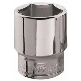 1 pcs - Facom 3/8 in Drive 22mm Standard Socket, 6 point, 33 mm Overall Length