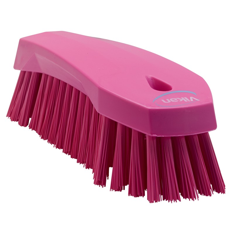 1 pcs - Vikan Hard Bristle Pink Scrubbing Brush, 36mm bristle length, PET bristle material