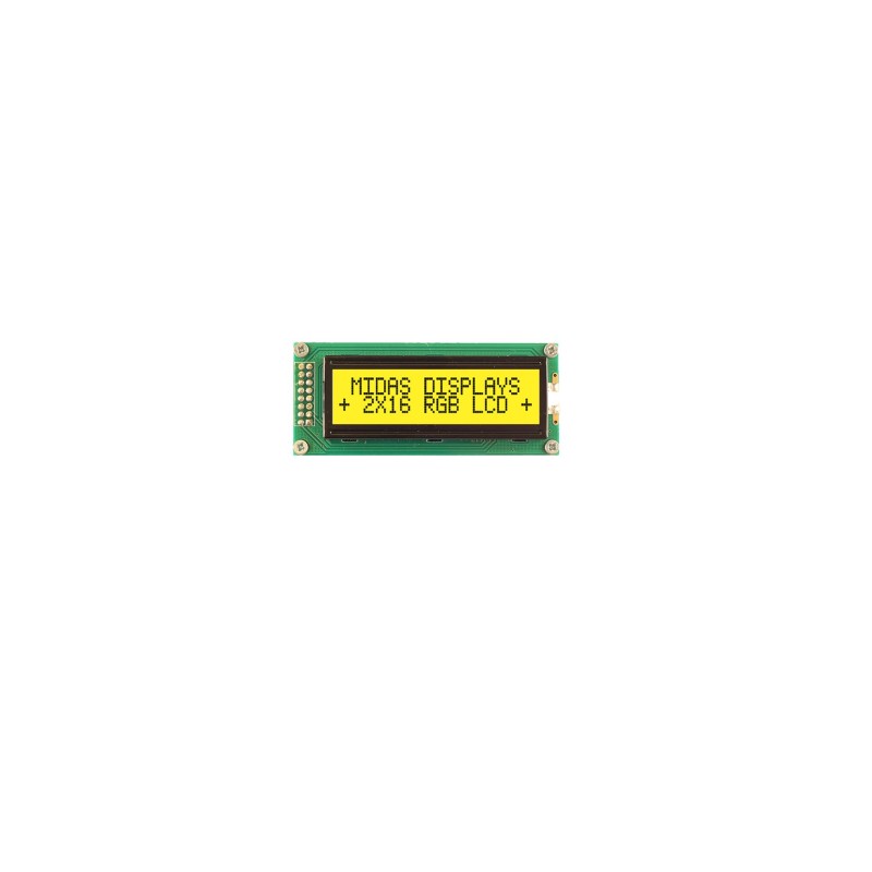 1 pcs - Midas MD21605B6W-FPTLRGB LCD LCD Display, 2 Rows by 16 Characters