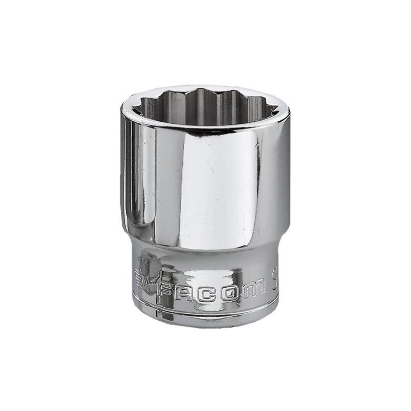 1 pcs - Facom 3/8 in Drive 17mm Standard Socket, 12 point, 30 mm Overall Length