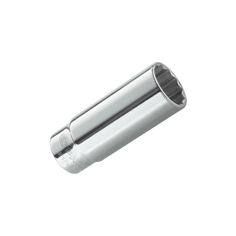 1 pcs - Facom 1/4 in Drive 1/4in Deep Socket, 12 point, 50 mm Overall Length