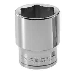 1 pcs - Facom 1/2 in Drive 1 1/8in Standard Socket, 6 point, 44 mm Overall Length