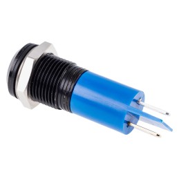 1 pcs - RS PRO Blue Panel Mount Indicator, 110V ac, 14mm Mounting Hole Size, Faston, Solder Lug Termination, IP67