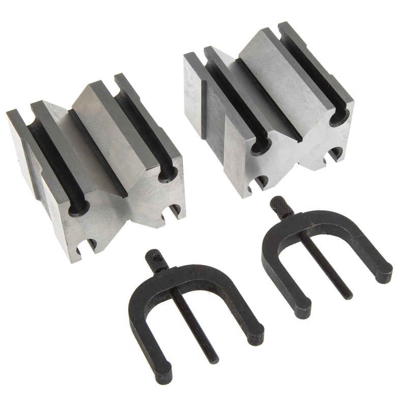 1 pcs - RS PRO Chrome Steel Screw Clamping V-Block, 31.1mm Capacity