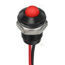 1 pcs - RS PRO Green, Red Panel Mount Indicator, 21.6 - 26.4V dc, 6mm Mounting Hole Size, Lead Wires Termination, IP67