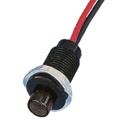 1 pcs - Oxley White Indicator, 12V ac, 10.2mm Mounting Hole Size, Lead Wires Termination