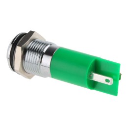 1 pcs - RS PRO Green Panel Mount Indicator, 12V, 14mm Mounting Hole Size, IP67