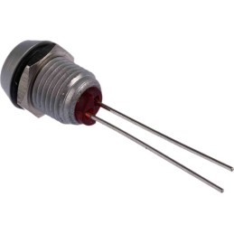 1 pcs - Bulgin Red Panel Mount Indicator, 2V dc, 8mm Mounting Hole Size, Lead Wires Termination
