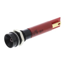 1 pcs - RS PRO Red Panel Mount Indicator, 8mm Mounting Hole Size, Solder Tab Termination, IP67