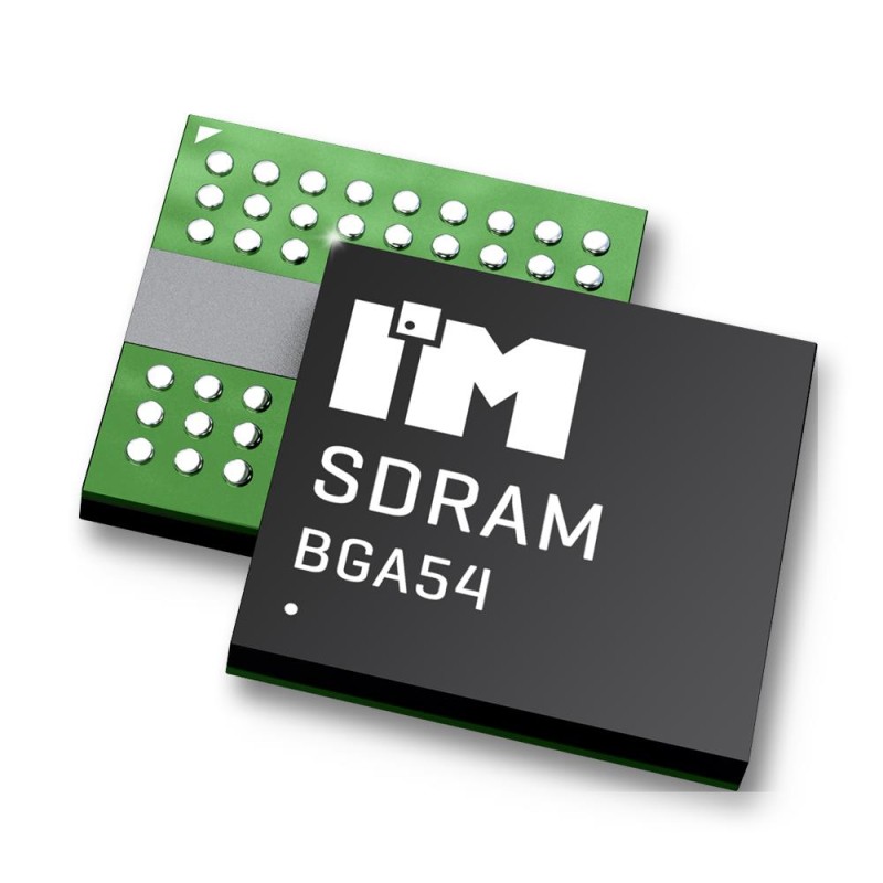 1 pcs : IM1216SDBABG-6I - SDRAM, 128MB, 3.3V, 8MX16, 166MH