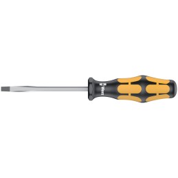 1 pcs - Wera Slotted Screwdriver, 3.5 mm Tip, 80 mm Blade, 161 mm Overall