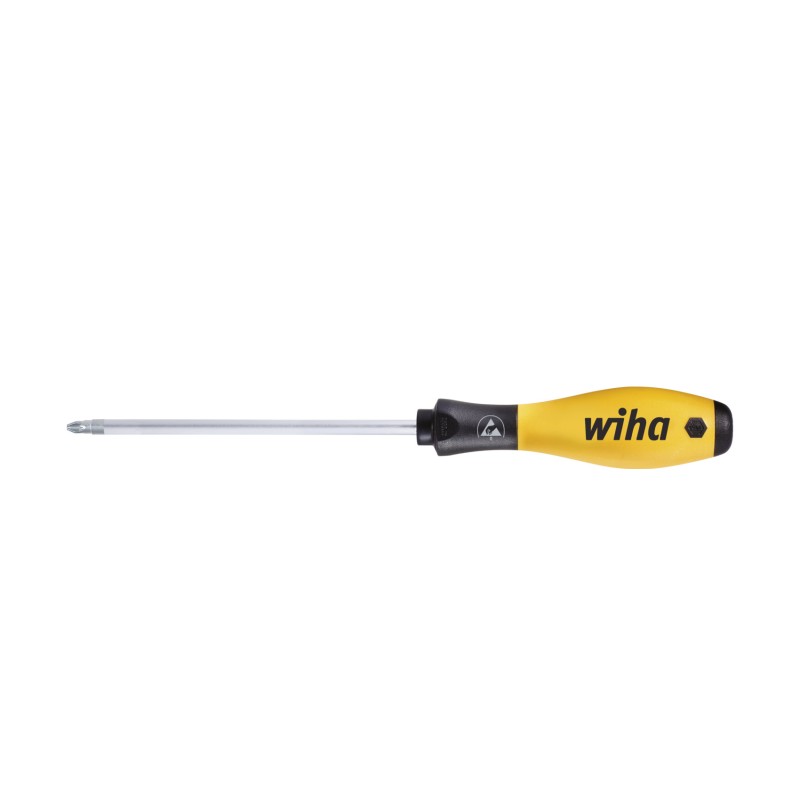 1 pcs - Wiha Tools Pozidriv Screwdriver, PZ0 mm Tip, 60 mm Blade, 164 mm Overall